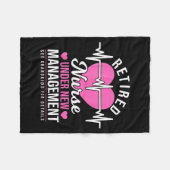 Retired Nurse Under New Management - Nursing Retir Fleecedecke (Vorderseite (Horizontal))