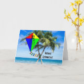 Retired Optometrist, Colorful Beachdesign Karte (Gelbe Blume)
