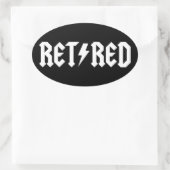 Retired Ovaler Aufkleber (Tasche)