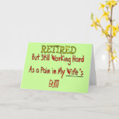 RETIRED "Pain in Wifes Hintern"~~ Funny Funny! Karte (Gelbe Blume)