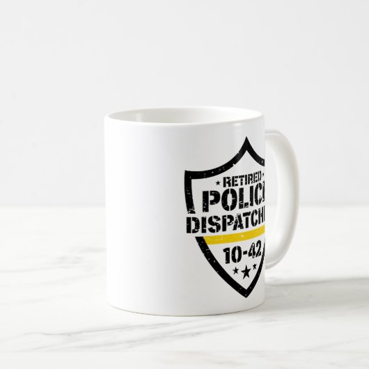 Retired Police Emergency Dispatcher 10-42 Kaffeetasse (VorderseiteRechts)