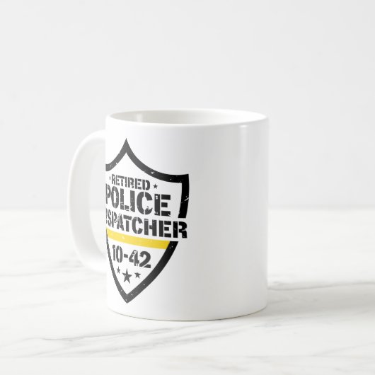 Retired Police Emergency Dispatcher 10-42 Kaffeetasse (Vorderseite Links)