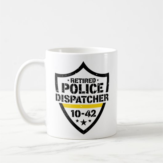 Retired Police Emergency Dispatcher 10-42 Kaffeetasse (Links)