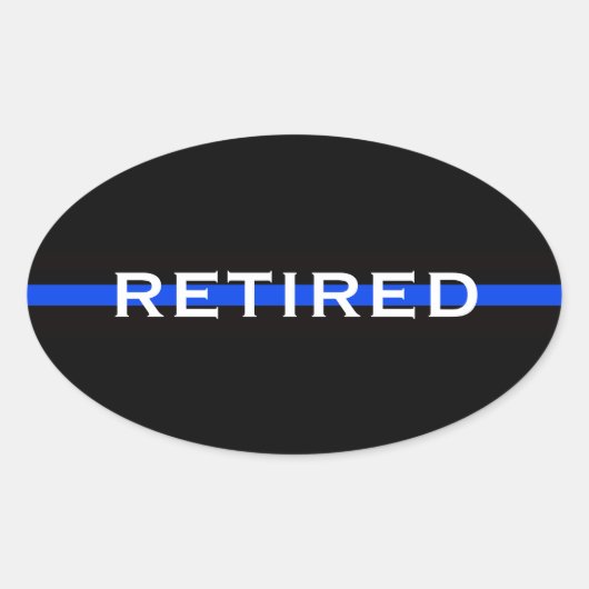 RETIRED POLICE OFFICER OVAL AUTOAUFKLEBER OVALER AUFKLEBER (Vorderseite)