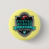 Retired Postal Worker Mailman Retirement Cute Button (Vorderseite)