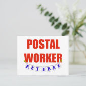 RETIRED POSTAL WORKER POSTKARTE (Stehend Vorderseite)