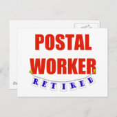 RETIRED POSTAL WORKER POSTKARTE (Vorne/Hinten)