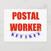 RETIRED POSTAL WORKER POSTKARTE (Vorderseite)