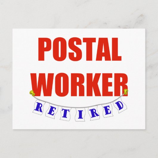 RETIRED POSTAL WORKER POSTKARTE (Vorderseite)