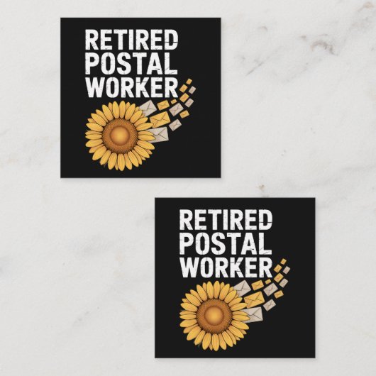 Retired Postal Worker Quadratische Visitenkarte (Vorne/Hinten)