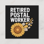 Retired Postal Worker Quadratische Visitenkarte (Vorderseite)