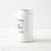 Retired Postal Worker Retirement Mailman Bierglas (Vorderseite Links)