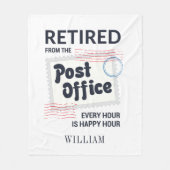 Retired Postal Worker Retirement Mailman Fleecedecke (Vorderseite)