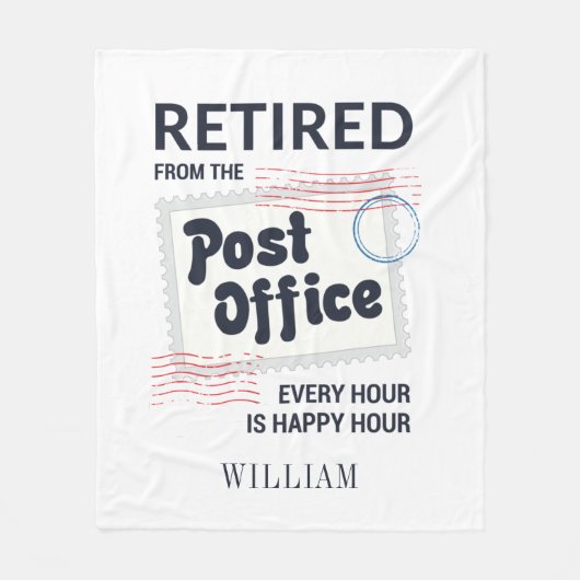 Retired Postal Worker Retirement Mailman Fleecedecke (Vorderseite)