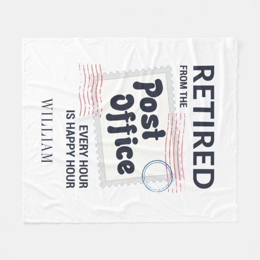 Retired Postal Worker Retirement Mailman Fleecedecke (Vorderseite (Horizontal))