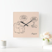 Retired Quadratische Wanduhr (Zuhause)