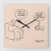 Retired Quadratische Wanduhr (Vorderseite)