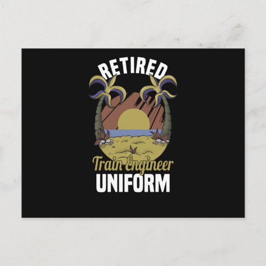 Retired Railroad Engineer Train Steam Conductor Postkarte (Vorderseite)