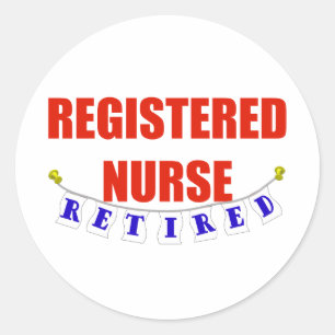 RETIRED REGISTRIERTE KRANKHEIT RUNDER AUFKLEBER