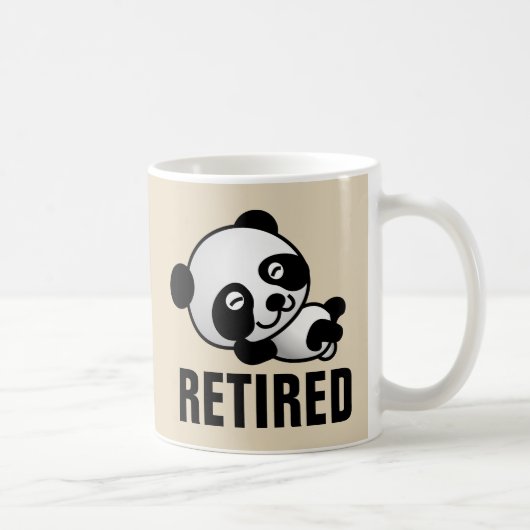 RETIRED RETIREMENT PANDA BEAR COFFEGS KAFFEETASSE (Rechts)