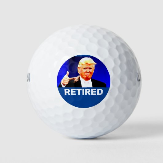 RETIRED RETIREMENT TRUMP GOLF BALLS GOLFBALL (Vorderseite)