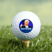 RETIRED RETIREMENT TRUMP GOLF BALLS GOLFBALL (Insitu T-Shirt)