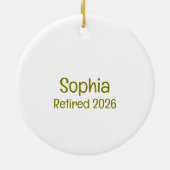 Retired & Rooted in Joy Personalized Name Year Keramik Ornament (Hinten)