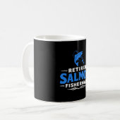 Retired Salmon Fisherman Fishing Humor Kaffeetasse (Vorderseite Links)