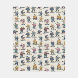 Retired Santa Claus North Pole Ski Club Fleecedecke