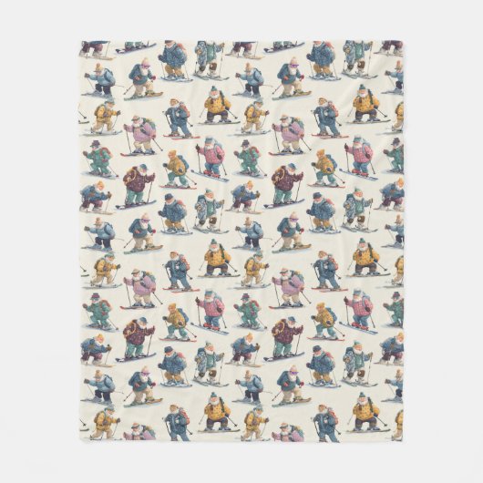 Retired Santa Claus North Pole Ski Club Fleecedecke (Vorderseite)