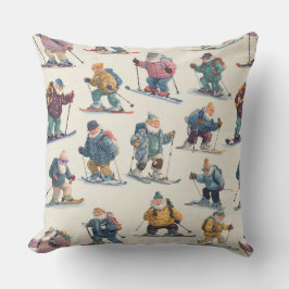 Retired Santa Claus North Pole Ski Club Kissen