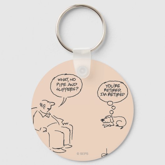 Retired Schlüsselanhänger (Vorderseite)