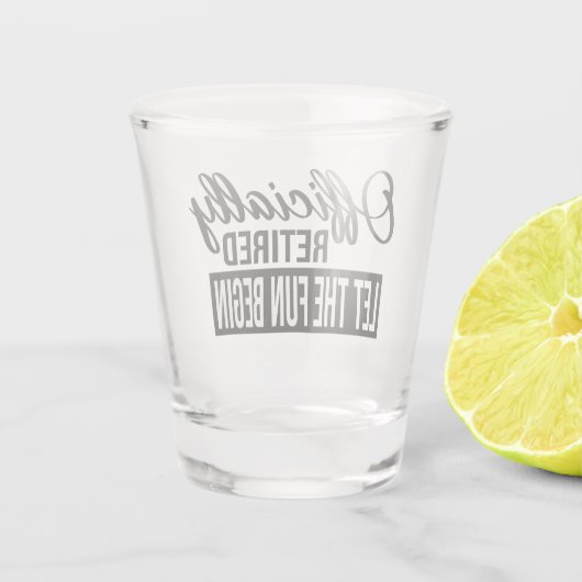 Retired Schnapsglas (Rückseite)