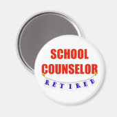 RETIRED SCHOOL COUNSELY MAGNET (Vorderseite/Rückseite)