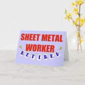 RETIRED SHEED METAL WORKER KARTE (Gelbe Blume)