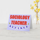 RETIRED SOCIOLOGY LEHRER KARTE (Gelbe Blume)