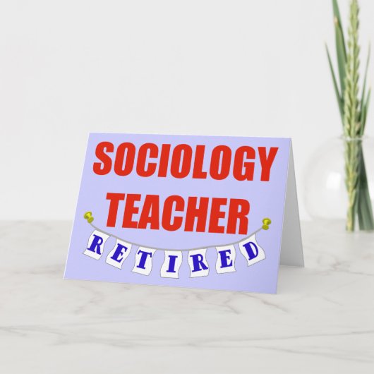 RETIRED SOCIOLOGY LEHRER KARTE (Vorderseite)
