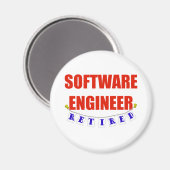 RETIRED SOFTWARE ENGINEER MAGNET (Vorderseite/Rückseite)