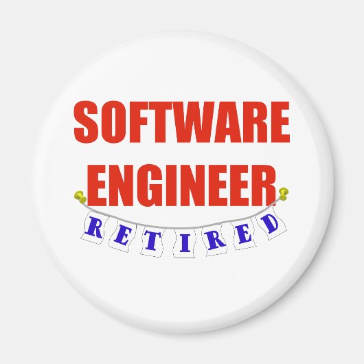 RETIRED SOFTWARE ENGINEER MAGNET (Vorne)