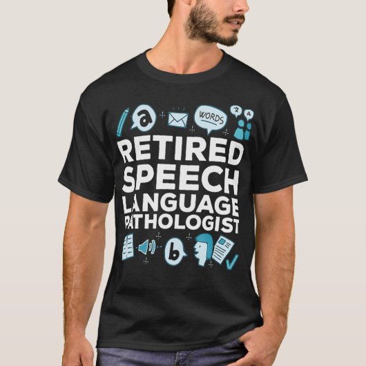 Retired Speech Language Pathologist Retirement Gif T-Shirt (Vorderseite)