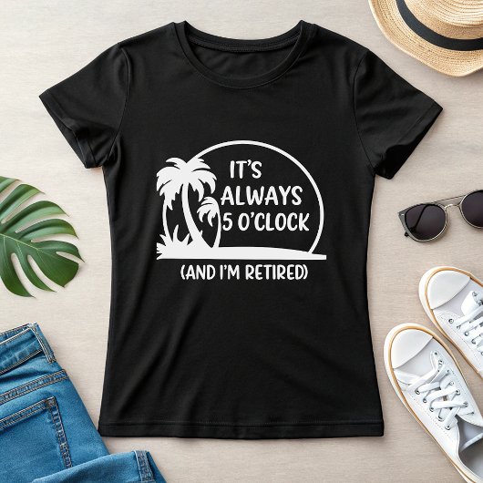 Retired Summer, “Always 5 O’Clock” Palm Tree T-Shirt