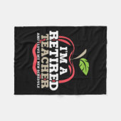Retired Teacher I Love My New Schedule Funny Quote Fleecedecke (Vorderseite (Horizontal))