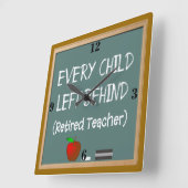 Retired Teacher Wall Quadratische Wanduhr (Winkel)