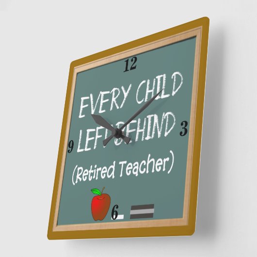 Retired Teacher Wall Quadratische Wanduhr (Winkel)