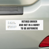 RETIRED TREIBER / NICHT IN EINER HURRY ZU GO ÜBERA AUTOAUFKLEBER (Auf Auto)