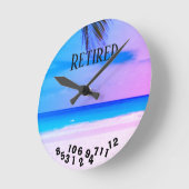 Retired Tropical Beach - Runde Wanduhr (Winkel)