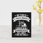 Retired Truck Driver Funny Retirement Quote For A Karte (Gelbe Blume)