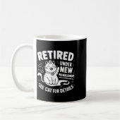 Retired Under New Management - Funny Cat Retiremen Kaffeetasse (Links)