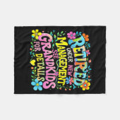 Retired Under New Management Funny Grandkids Gift Fleecedecke (Vorderseite (Horizontal))