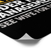 Retired Under New Management Funny Mens Husband Re Poster (Ecke)